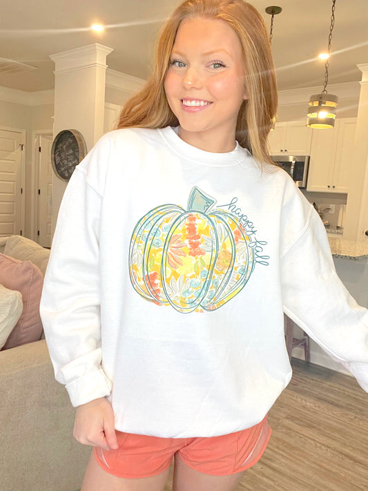 Floral Pumpkin - Crewneck